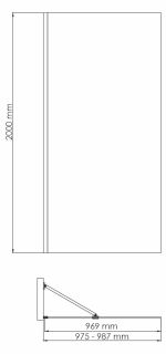 Душевая перегородка Wasserkraft Aisch 100см золото 55W44